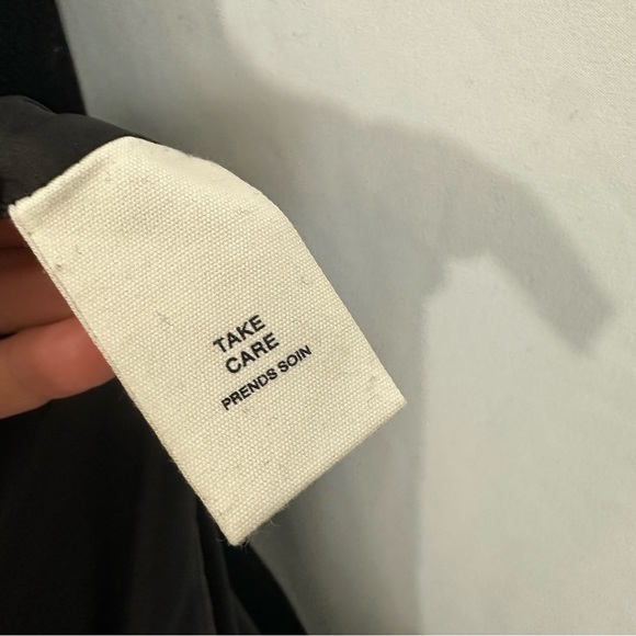 Avec Les Filles Wool Double Breasted Long Tailored Jacket in Black - Picture 10 of 11